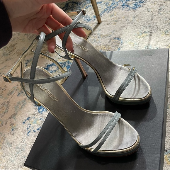 DSQUARED Grey Gold Sandals - Picture 2 of 3